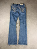 Miss Me Low Waist Bootcut Y2K Jeans Washed Denim Blue
