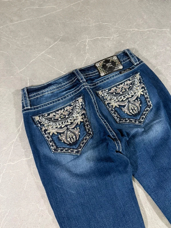Miss Me Low waist Bootcut Y2k 2000 style Denim Jeans (S/M)