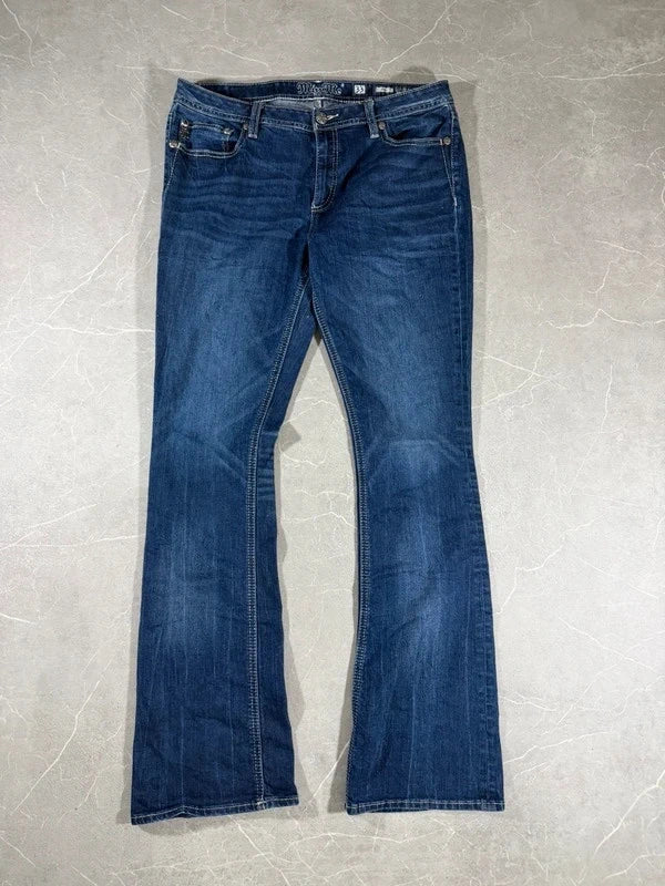 Miss Me Low waist Bootcut 2000 Y2k Washed Denim Jeans (M)