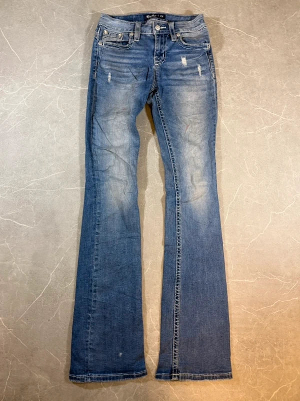 Miss Me Low Waist Bootcut Jeans Y2k Blau 2000style (S/M)